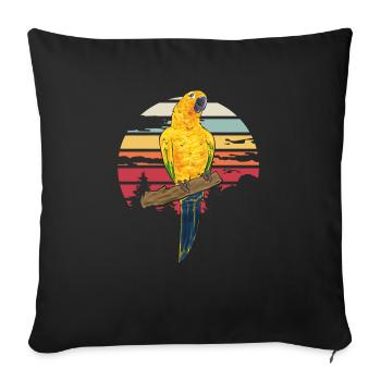 Parakeet Parrot Parakeet Bird - Sofa pillowcase 17,3'' x 17,3'' (45 x 45 cm) - black - Front