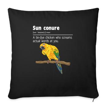 Parakeet Parrot Parakeet Bird - Sofa pillowcase 17,3'' x 17,3'' (45 x 45 cm) - black - Front