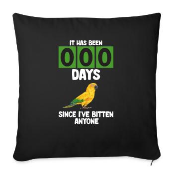 Parakeet Parrot Parakeet Bird - Sofa pillowcase 17,3'' x 17,3'' (45 x 45 cm) - black - Front