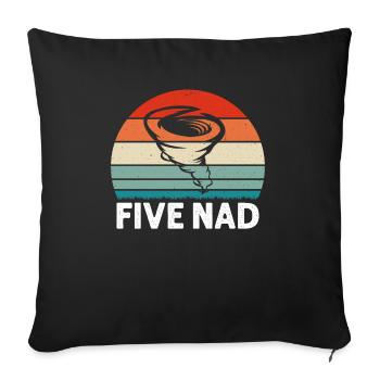Kids Five-nado Warning 5th Birthday Tornado Themed - Sofa pillowcase 17,3'' x 17,3'' (45 x 45 cm) - black - Front