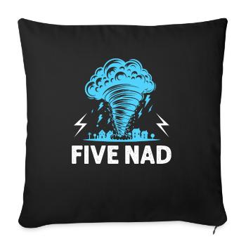 Kids Five-nado Warning 5th Birthday Tornado Themed - Sofa pillowcase 17,3'' x 17,3'' (45 x 45 cm) - black - Front