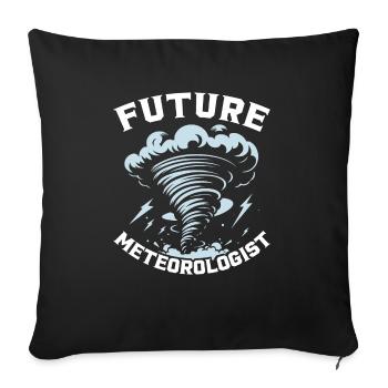 Weather forecast for future meteorologists for - Sofa pillowcase 17,3'' x 17,3'' (45 x 45 cm) - black - Front