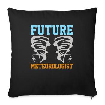 Weather forecast for future meteorologists for - Sofa pillowcase 17,3'' x 17,3'' (45 x 45 cm) - black - Front