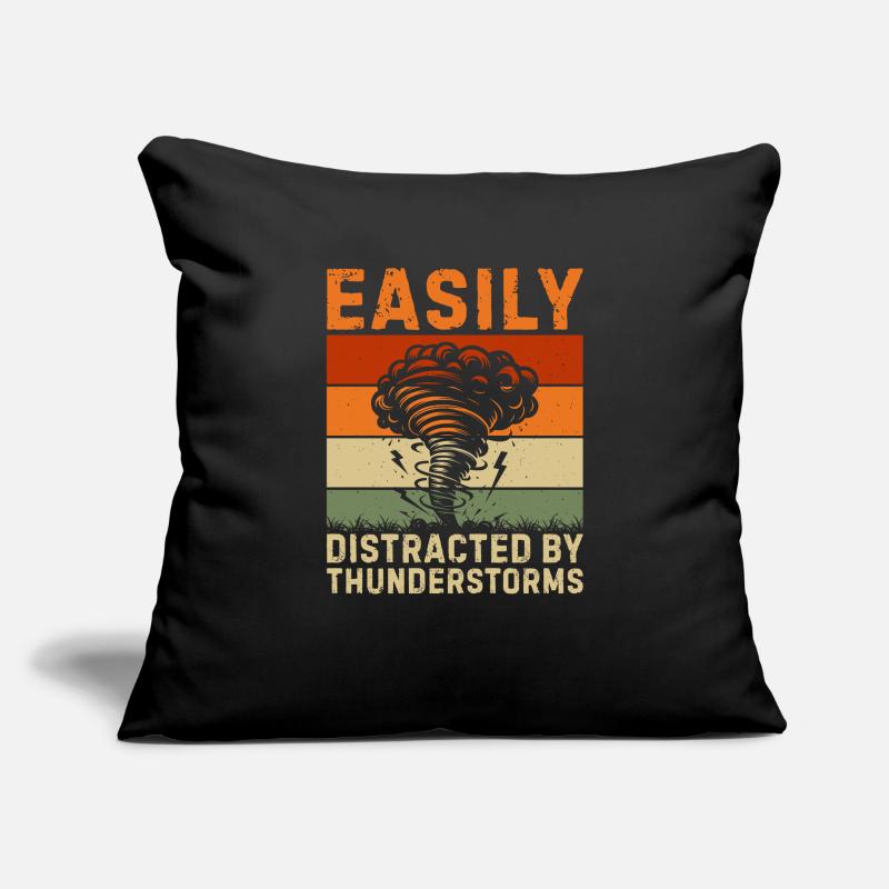 Easily distracted by thunderstorms Sofa pillowcase 17,3'' x 17,3'' (45 x 45 cm)