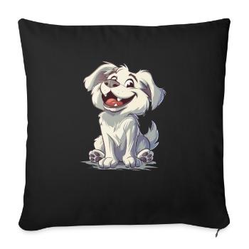 Akbash Geschenk | Cartoon Artwork - Sofakissenbezug 45 x 45 cm - Schwarz - Vorne