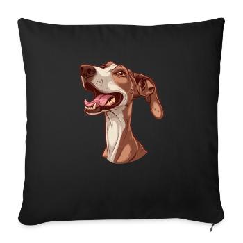 Azawakh Gift | Cartoon Artwork - Sofa pillowcase 17,3'' x 17,3'' (45 x 45 cm) - black - Front