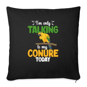 Parakeet Parrot Parakeet Bird - Sofa pillowcase 17,3'' x 17,3'' (45 x 45 cm) - black - Front