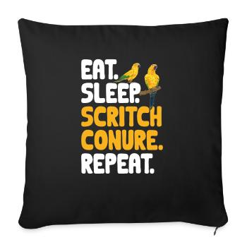 Parakeet Parrot Parakeet Bird - Sofa pillowcase 17,3'' x 17,3'' (45 x 45 cm) - black - Front