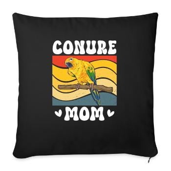Parakeet Parrot Parakeet Bird - Sofa pillowcase 17,3'' x 17,3'' (45 x 45 cm) - black - Front