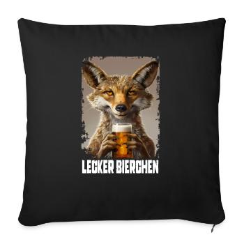 Yummy Beer Jackal - Sofa pillowcase 17,3'' x 17,3'' (45 x 45 cm) - black - Front