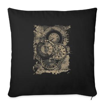Horologie Stunde Bedeutung Uhrmacher - Sofakissenbezug 45 x 45 cm - Schwarz - Vorne