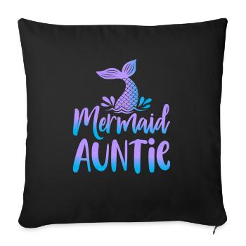 Mermaid Squad Security Auntie Theme Design - Sofa pillowcase 17,3'' x 17,3'' (45 x 45 cm) - black - Front