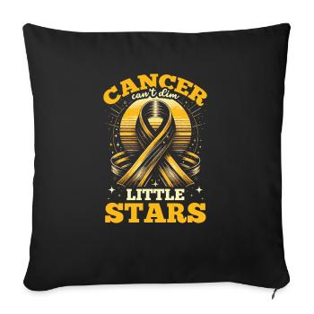 Childhood Cancer Awareness Chemo Fight Cancer - Sofa pillowcase 17,3'' x 17,3'' (45 x 45 cm) - black - Front