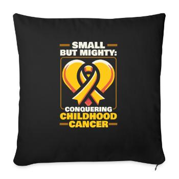 Childhood Cancer Awareness Chemo Fight Cancer - Sofa pillowcase 17,3'' x 17,3'' (45 x 45 cm) - black - Front