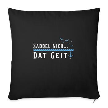 Hambourg Ville hanséatique Allemagne du Nord Bas-allemand - Housse de coussin décorative 45 x 45 cm - noir - Devant
