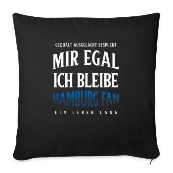 Hambourg Ville hanséatique Allemagne du Nord Bas-allemand - Housse de coussin décorative 45 x 45 cm - noir - Devant