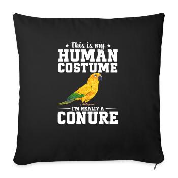 Parakeet Parrot Parakeet Bird - Sofa pillowcase 17,3'' x 17,3'' (45 x 45 cm) - black - Front