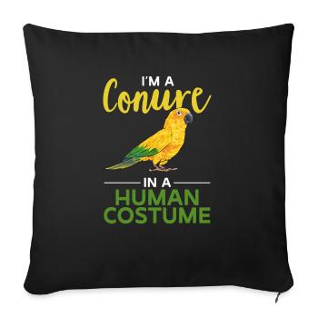 Parakeet Parrot Parakeet Bird - Sofa pillowcase 17,3'' x 17,3'' (45 x 45 cm) - black - Front