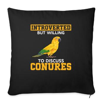 Parakeet Parrot Parakeet Bird - Sofa pillowcase 17,3'' x 17,3'' (45 x 45 cm) - black - Front