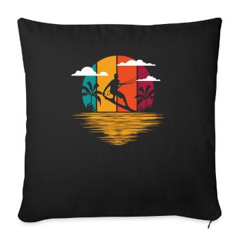 Kitesurfing - Sofakissenbezug 45 x 45 cm - Schwarz - Vorne