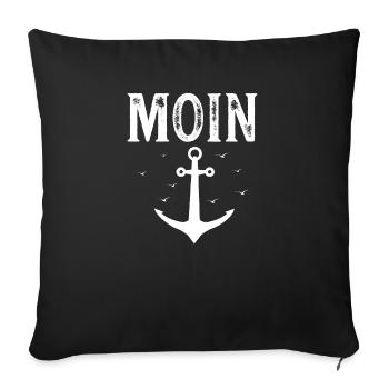 Hambourg Tshirt cadeau Moin Hamburch Football - Housse de coussin décorative 45 x 45 cm - noir - Devant