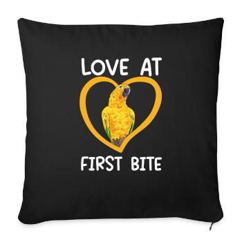 Parakeet Parrot Parakeet Bird - Sofa pillowcase 17,3'' x 17,3'' (45 x 45 cm) - black - Front