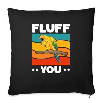 Parakeet Parrot Parakeet Bird - Sofa pillowcase 17,3'' x 17,3'' (45 x 45 cm) - black - Front