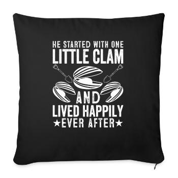 Discover the joy of shell digging with - Sofa pillowcase 17,3'' x 17,3'' (45 x 45 cm) - black - Front