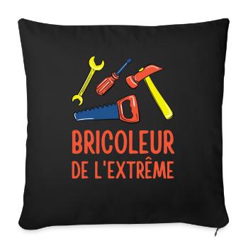 Personnaliser le bricoleur de l extrême - Housse de coussin décorative 45 x 45 cm - noir - Devant