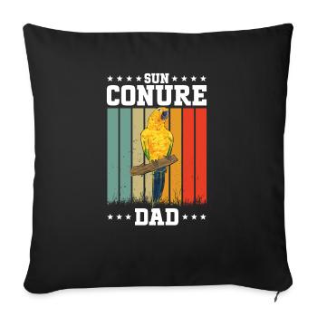 Parakeet Parrot Parakeet Bird - Sofa pillowcase 17,3'' x 17,3'' (45 x 45 cm) - black - Front