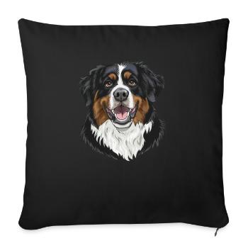 Bouvier bernois | Bouvier bernois | Caricature - Housse de coussin décorative 45 x 45 cm - noir - Devant
