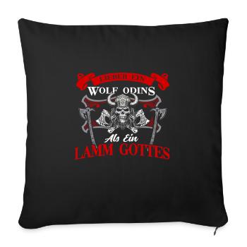 Viking Tshirt Viking Valhalla Valhalla God Odin - Sofa pillowcase 17,3'' x 17,3'' (45 x 45 cm) - black - Front