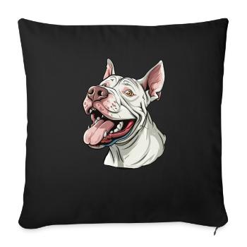 Dogue d’Argentine | Illustration de dessin animé - Housse de coussin décorative 45 x 45 cm - noir - Devant