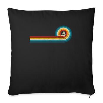 Surfing Vintage Surfer Gift - Sofa pillowcase 17,3'' x 17,3'' (45 x 45 cm) - black - Front