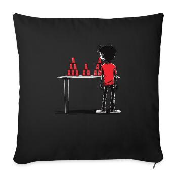 Stacking Cups Speed Stacker - Sofa pillowcase 17,3'' x 17,3'' (45 x 45 cm) - black - Front