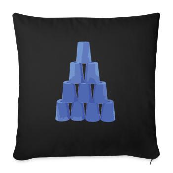 Stacking Cups Speed Stacker - Sofa pillowcase 17,3'' x 17,3'' (45 x 45 cm) - black - Front
