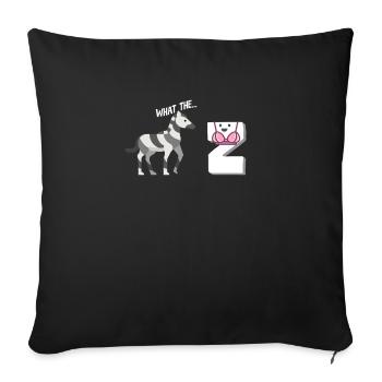 What The.. Zebra And Smiling Z-bra Funny Stripe - Sofa pillowcase 17,3'' x 17,3'' (45 x 45 cm) - black - Front