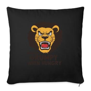 GROGNON QUAND ON A FAIM - Housse de coussin décorative 45 x 45 cm - noir - Devant