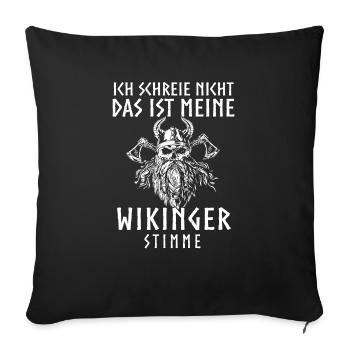 T-shirt Viking Valhalla Valhalla Dieu Odin - Housse de coussin décorative 45 x 45 cm - noir - Devant