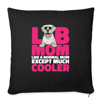 Labrador Retriever blanc Labrador Labrador blanc - Housse de coussin décorative 45 x 45 cm - noir - Devant