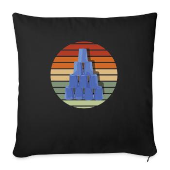 Stacking Cups Speed Stacker - Sofa pillowcase 17,3'' x 17,3'' (45 x 45 cm) - black - Front