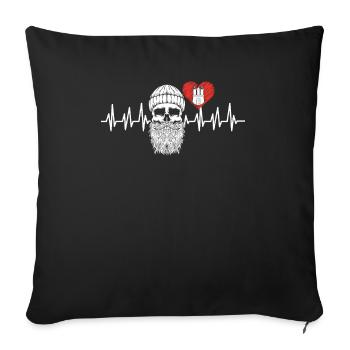 Hamburg Tshirt Homme Femmes Moin Hamburch Hafen - Housse de coussin décorative 45 x 45 cm - noir - Devant