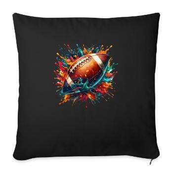 Splash Art Rugby Sports American Football Player - Sofa pillowcase 17,3'' x 17,3'' (45 x 45 cm) - black - Front