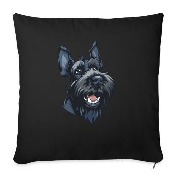 Kerry Blue Terrier | Blue Irish Terrier - Sofa pillowcase 17,3'' x 17,3'' (45 x 45 cm) - black - Front