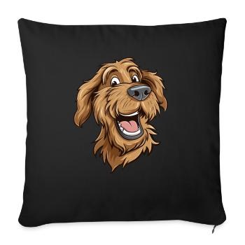 Labradoodle | Cartoon Artwork - Sofa pillowcase 17,3'' x 17,3'' (45 x 45 cm) - black - Front