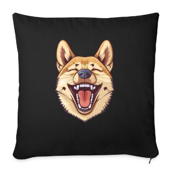 Korea Jindo Dog | Korean Jindo | Cartoon Artwork - Sofa pillowcase 17,3'' x 17,3'' (45 x 45 cm) - black - Front