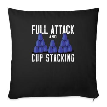 Stacking Cups Speed Stacker - Sofa pillowcase 17,3'' x 17,3'' (45 x 45 cm) - black - Front