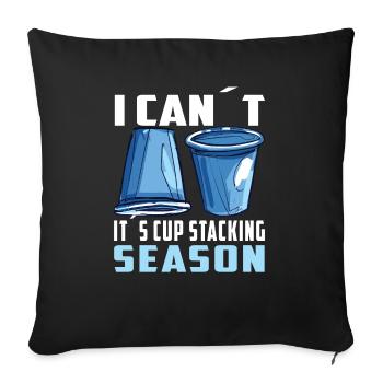 Stacking Cups Speed Stacker - Sofa pillowcase 17,3'' x 17,3'' (45 x 45 cm) - black - Front