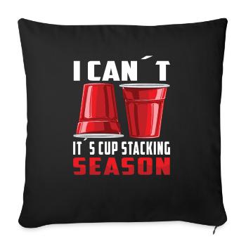 Stacking Cups Speed Stacker - Sofa pillowcase 17,3'' x 17,3'' (45 x 45 cm) - black - Front