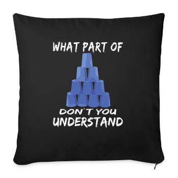 Stacking Cups Speed Stacker - Sofa pillowcase 17,3'' x 17,3'' (45 x 45 cm) - black - Front